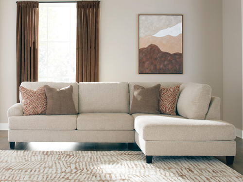 Benchcraft Steelwater Retreat Latte 2-Piece Sectional with Chaise 66704/17/66
