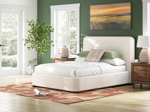 Ashley Whittgate Beige Queen Upholstered Bed