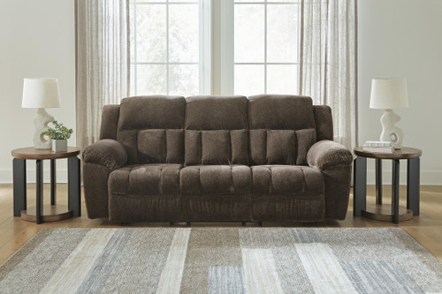 Ashley Frohn Chocolate Reclining Sofa