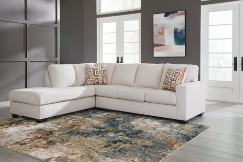 Ashley Aviemore Stone 2-Piece Sectional with Chaise