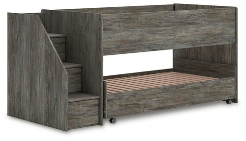 Ashley Frandern Gray Twin over Twin Loft Bed