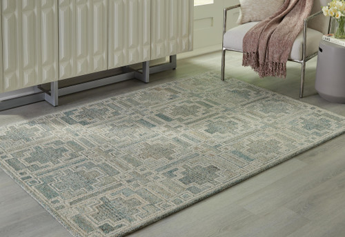 Ashley Jossland Green Ivory 5' x 7' Rug