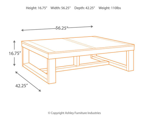 Ashley Watson Dark Brown Coffee Table