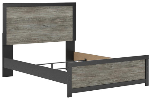 Ashley Jonnifer Black Gray Queen Panel Bed