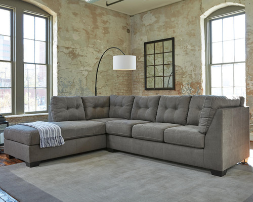 Ashley Pitkin Slate 2-Piece Sectional with Chaise