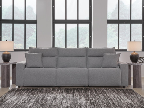 Ashley Modmax II Salt and Pepper 3-Piece Power Reclining Sectional