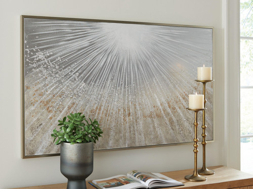 Ashley Waldard Gray Taupe White Wall Art