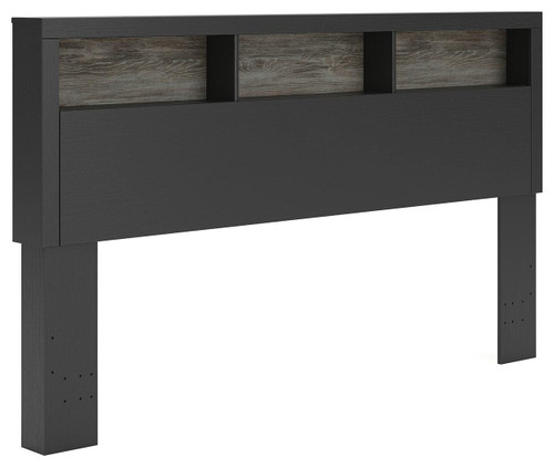 Ashley Jonnifer Black Gray King Bookcase Headboard