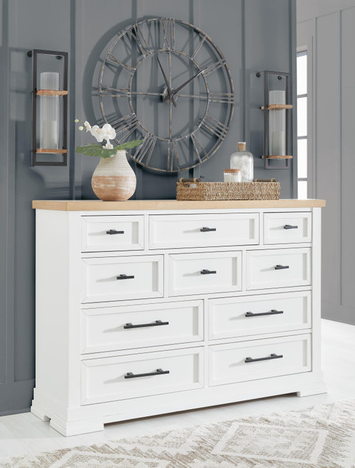 Benchcraft Ashbryn White Natural Dresser