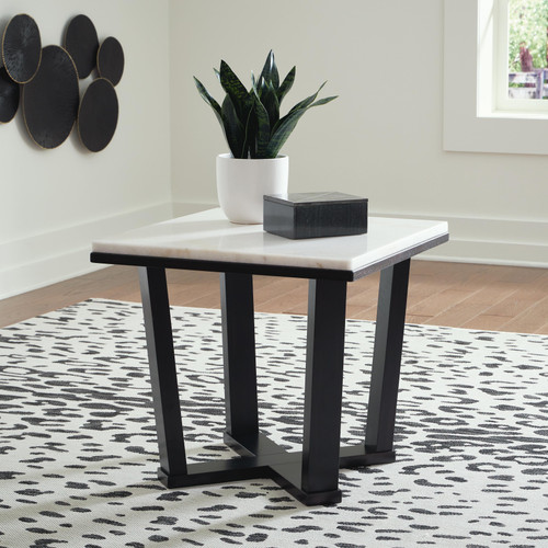 Ashley Fostead White Espresso End Table
