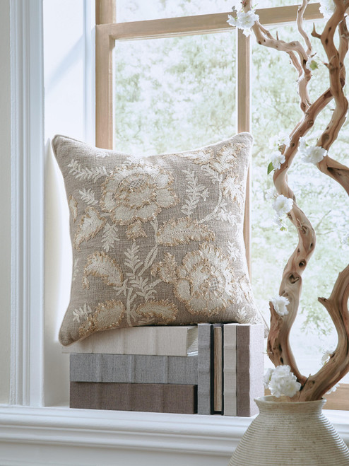 Ashley Viveka Brown Beige Pillow (Set of 4)