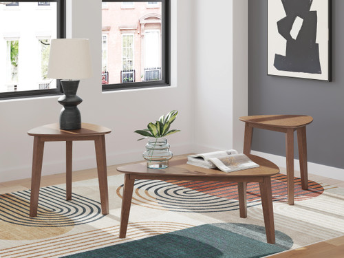 Ashley Lyncott Brown Table (Set of 3)