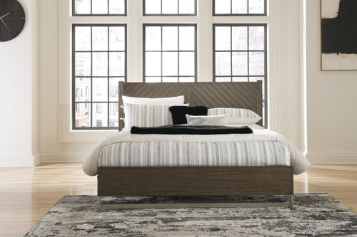 Ashley Arkenton Grayish Brown King Panel Bed