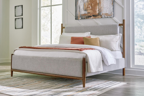Ashley Lyncott Brown California King Upholstered Bed