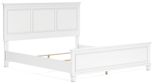 Ashley Fortman White California King Panel Bed