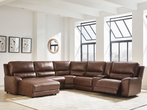 Ashley Silverbrooke Canyon 6-Piece Power Reclining Sectional with Chaise