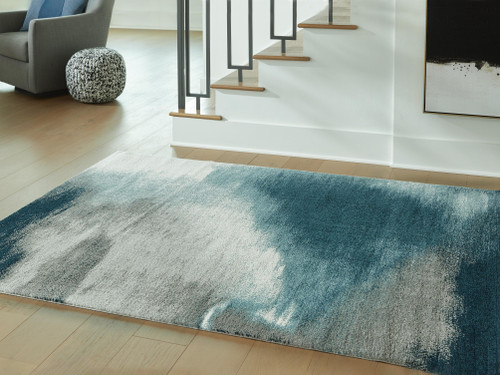Ashley Brentward Blue Gray Ivory 8' x 10' Rug