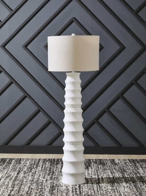 Ashley Veraleigh White Floor Lamp