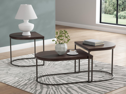 Ashley Vanmore Dark Brown Table (Set of 3)