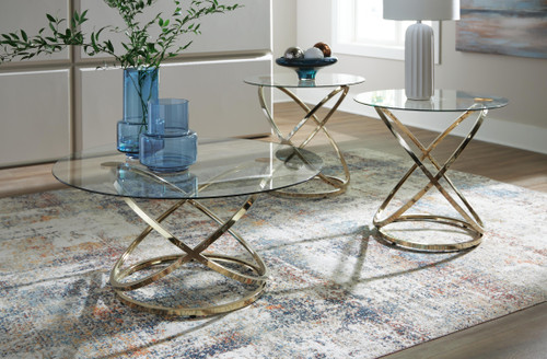 Ashley Crimonti Champagne Table (Set of 3)