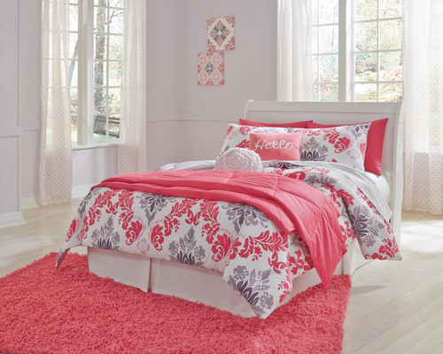 Ashley Anarasia White Full Sleigh Headboard