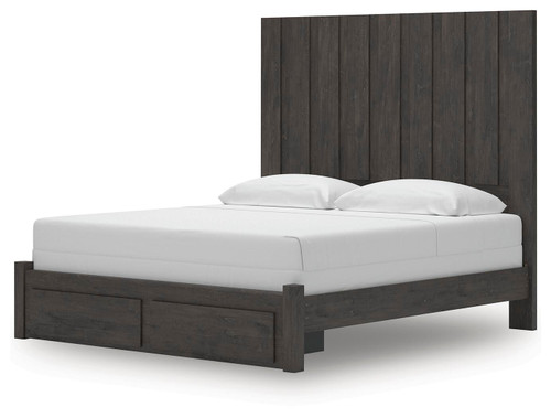 Ashley Parlayon Charcoal King Panel Storage Bed