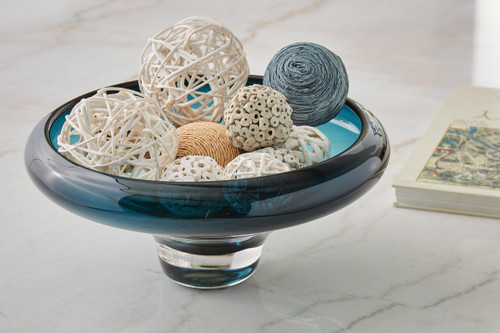Ashley Vallborough Teal Blue Bowl