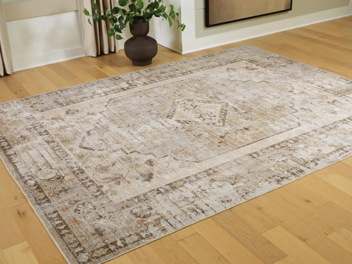 Ashley Livdon Brown Beige Gray Washable Large Rug