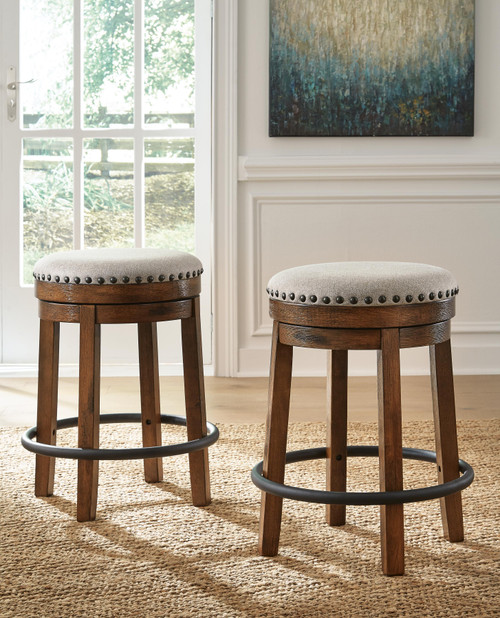 Ashley Valebeck Brown Black Counter Height Stool