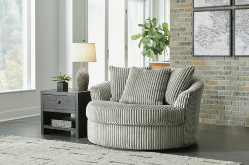 Ashley Lindyn Fog Oversized Swivel Accent Chair
