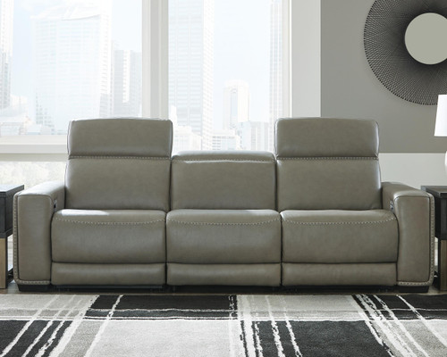 Ashley Correze Gray 3-Piece Power Reclining Sectional Sofa