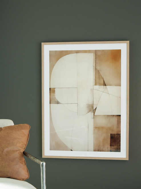 Ashley Corlain Brown Tan White Wall Art