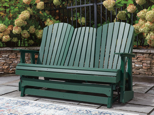 Ashley Hyland Wave Green Outdoor Loveseat Glider