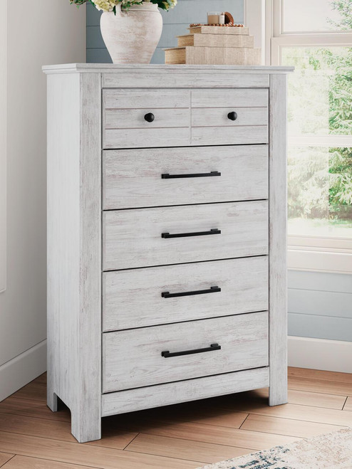 Ashley Fenderport Whitewash Chest of Drawers