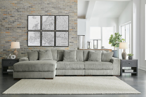 Ashley Lindyn Fog 3-Piece Sectional with Chaise