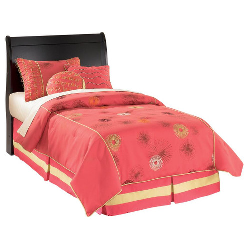 Ashley Huey Vineyard Black Twin Sleigh Headboard
