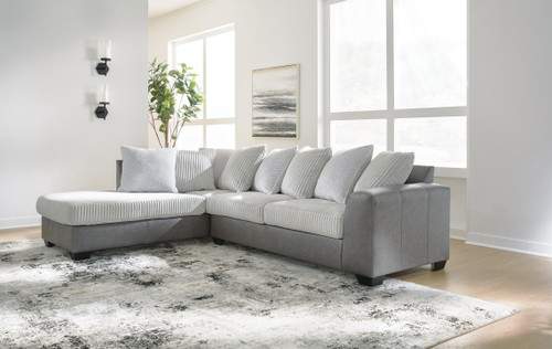 Benchcraft Clairette Court Alloy 2-Piece Sectional with Chaise