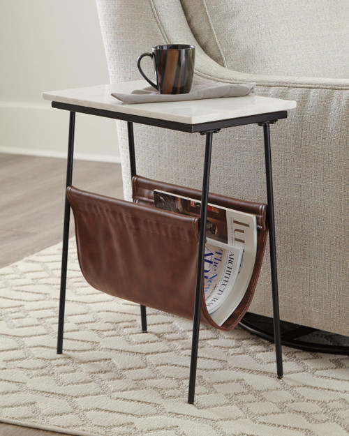 Ashley Etanbury Brown Black White Accent Table