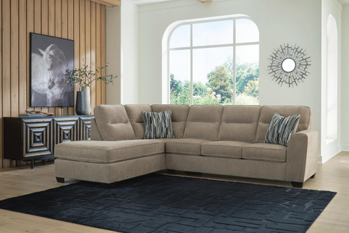 Benchcraft Olten Mocha 2-Piece Sectional with Chaise
