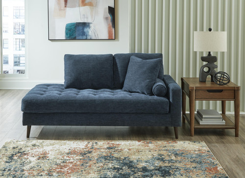 Ashley Bixler Navy Right-Arm Facing Corner Chaise