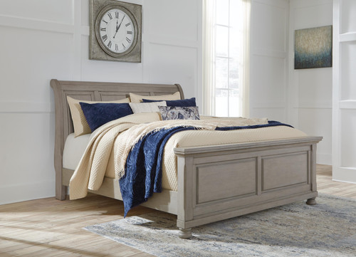 Ashley Lettner Light Gray California King Sleigh Bed