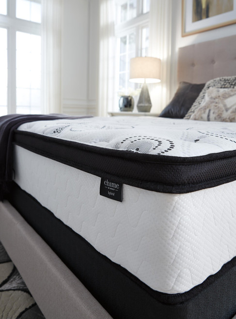 Ashley Chime 12 Inch Hybrid White King Mattress in a Box