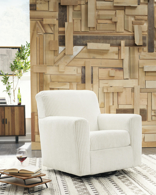 Ashley Herstow Ivory Swivel Glider Accent Chair