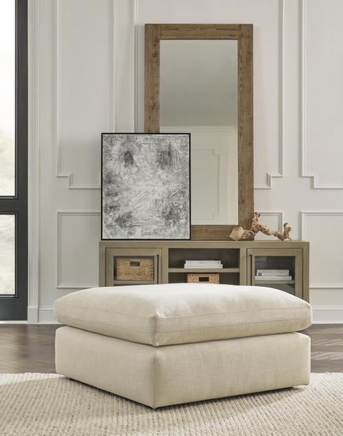 Benchcraft Elyza Linen Oversized Accent Ottoman