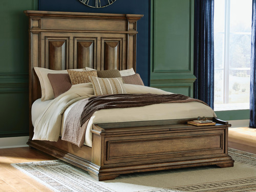 Ashley Channley Brown Queen Panel Storage Bed