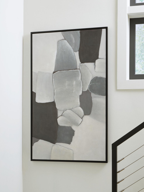 Ashley Adilson White Gray Black Wall Art