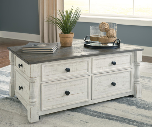 Ashley Havalance White Gray Lift-Top Coffee Table