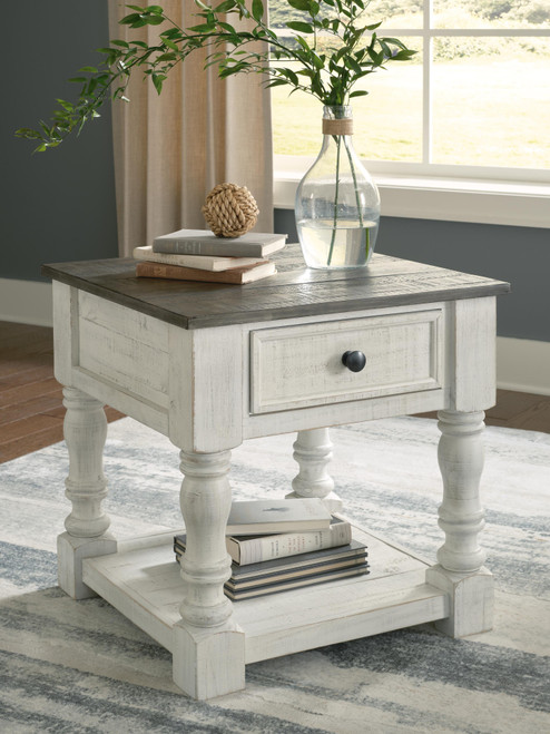 Ashley Havalance White Gray End Table