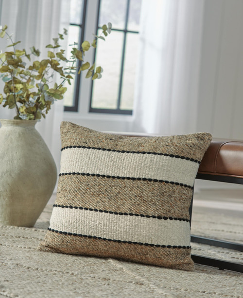 Ashley Rueford Brown Black Natural Pillow (Set of 4)