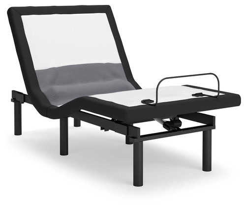 Ashley Best Base with Lumbar and Audio Charcoal Gray Twin XL Adjustable Base